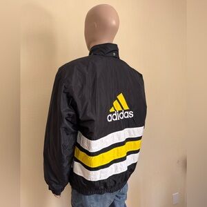 Adidas Men Winter Hooded Puffer Jacket With Detachable Hood Black, yellow Size L